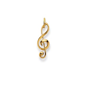 Anhänger 750/18 K Gelbgold, Notenschlüssel
