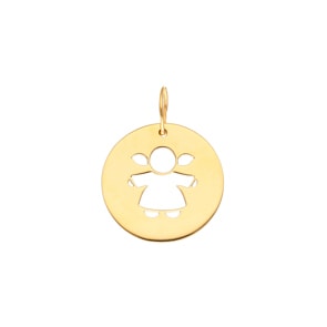 Anhänger 750/18 K Gelbgold Ø 15mm, Mädchen