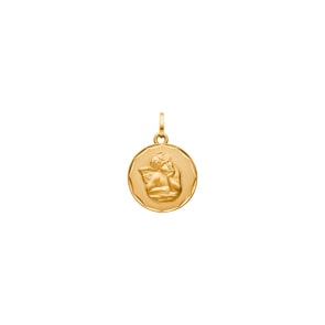 Anhänger 750/18 K Gelbgold Ø 15mm, Schutzengel