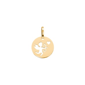 Anhänger 750/18 K Gelbgold Ø 17mm, Amor 