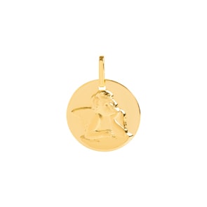 Anhänger 750/18 K Gelbgold Ø 17mm, Schutzengel