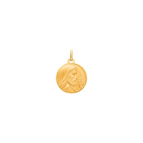 Pendentif or jaune 750/18 ct Ø 18mm, Jésus