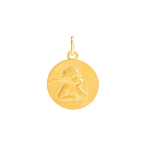 Anhänger 750/18 K Gelbgold Ø 18mm, Schutzengel