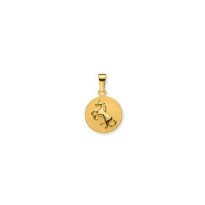 Pendentif or jaune 750/18 ct, Cheval 12mm