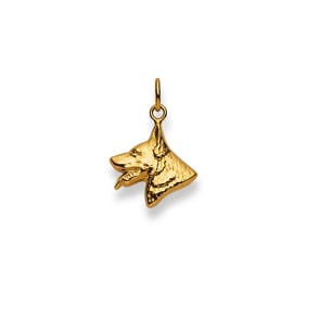 Anhänger 750/18 K Gelbgold, Schäferhund