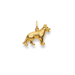 Anhänger 750/18 K Gelbgold, Schäferhund
