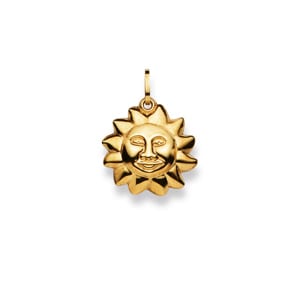 Pendant 750/18 K Yellow Gold, Sun