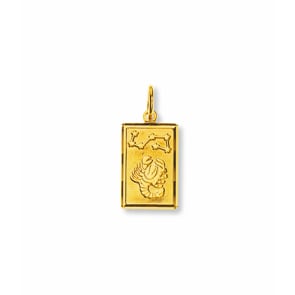 Pendentif or jaune 750/18 ct, Signe du zodiaque Scorpion