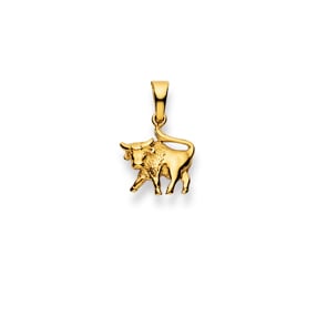 Pendentif or jaune 750/18 ct, Signe du zodiaque Taureau
