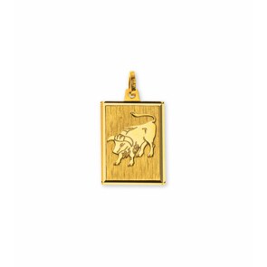 Pendentif or jaune 750/18 ct, Signe du zodiaque Taureau