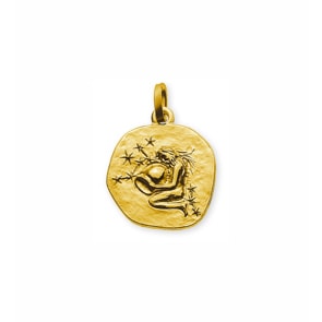 Anhänger 750/18 K Gelbgold, Sternzeichen Wassermann