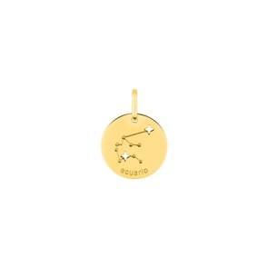 Anhänger 750/18 K Gelbgold Sternzeichen Wassermann - Spanische Version