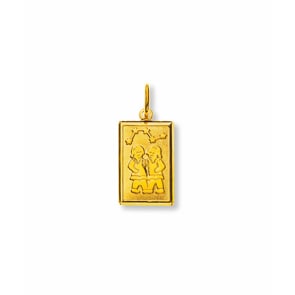 Anhänger 750/18 K Gelbgold, Sternzeichen Zwillinge
