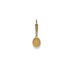Pendant 750/18 K Yellow Gold, Tennis racket