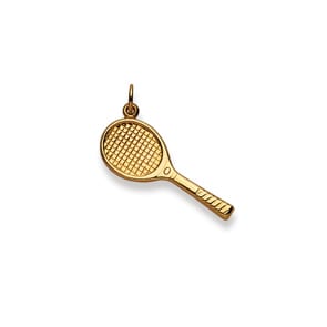 Anhänger 750/18 K Gelbgold, Tennisschläger