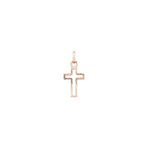 Pendentif or rosé 750/18 ct 10x15mm, Croix