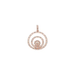 Anhänger 750/18 K Roségold mit Diamanten 0.12 ct H/si