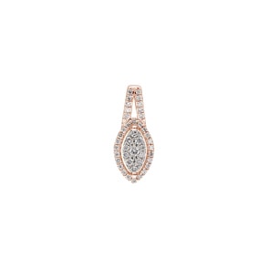 Anhänger 750/18 K Roségold mit Diamanten 0.16 ct H/si