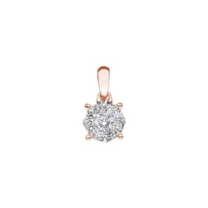 Anhänger 750/18 K Roségold mit Diamanten 0.25 ct H/si