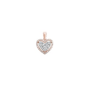 Anhänger 750/18 K Roségold mit Diamanten 0.51 ct H/si, Herz