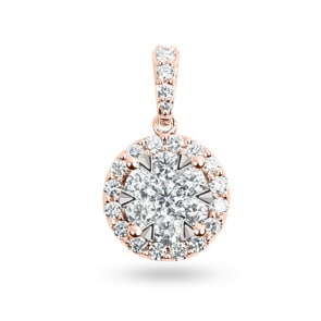 Anhänger 750/18 K Roségold mit Diamanten 0.75 ct H/si by CHRISTIAN