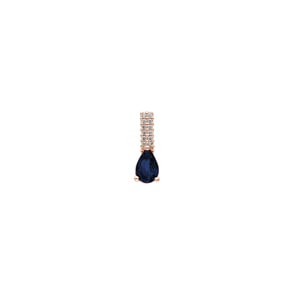 Anhänger 750/18 K Roségold mit Saphir & Diamanten 0.05 ct H/si