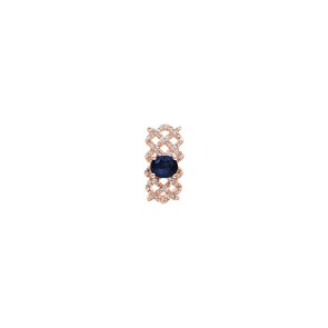 Anhänger 750/18 K Roségold mit Saphir & Diamanten 0.08 ct H/si