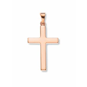 Anhänger 750/18 K Rotgold, Kreuz