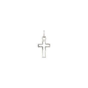 Pendant 750/18 K White Gold 10x15mm, Cross
