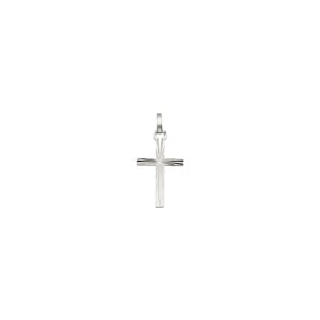 Anhänger 750/18 K Weissgold 10x17mm, Kreuz