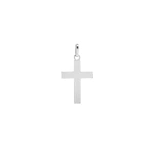 Pendant 750/18 K White Gold 11x18mm, Cross