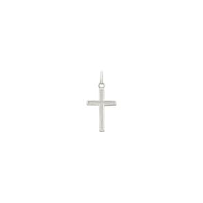 Pendentif or gris 750/18 ct 12x18mm, Croix