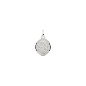 Pendentif or gris 750/18 ct 14x14mm, Ange gardien