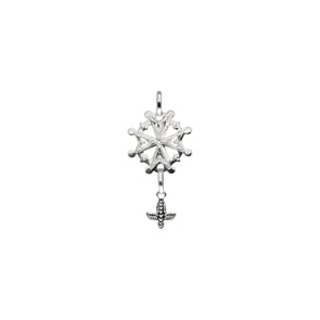 Anhänger 750/18 K Weissgold 14x24mm, Hugenottenkreuz