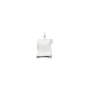 Pendentif or gris 750/18 ct 16x15mm, Parchemin