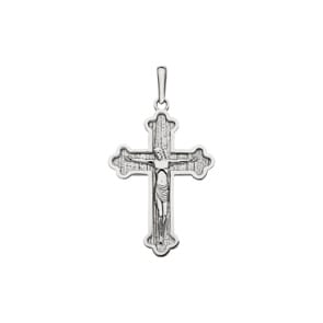 Anhänger 750/18 K Weissgold 37 x 24mm, Kreuz mit Jesus
