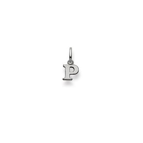 Pendentif or gris 750/18 ct, Lettre P