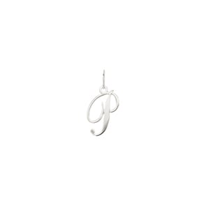 Pendentif or gris 750/18 ct, Lettre P