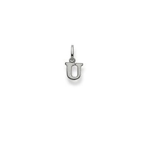 Pendentif or gris 750/18 ct, Lettre U