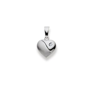 Anhänger 750/18 K Weissgold, Herz