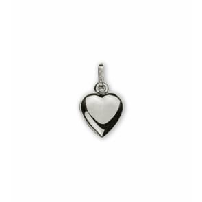 Pendentif or gris 750/18 ct, Cœur