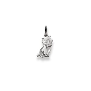 Anhänger 750/18 K Weissgold, Katze