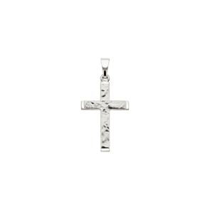 Anhänger 750/18 K Weissgold, Kreuz
