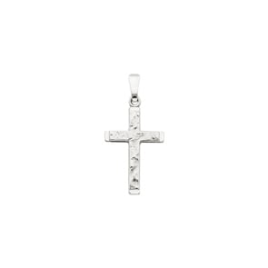 Anhänger 750/18 K Weissgold, Kreuz