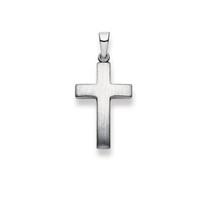 Anhänger 750/18 K Weissgold, Kreuz
