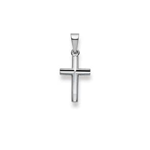 Anhänger 750/18 K Weissgold, Kreuz
