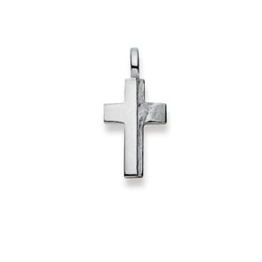 Pendentif or gris 750/18 ct, Croix