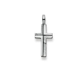 Pendentif or gris 750/18 ct, Croix