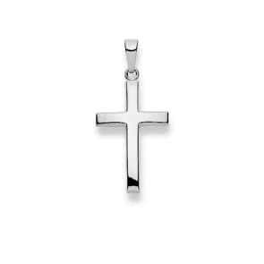 Pendentif or gris 750/18 ct, Croix