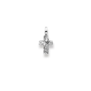 Pendentif or gris 750/18 ct, Croix